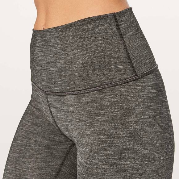 LULULEMON Wunder Under High Rise Tight Leggings Heathered Black 8 - Picture 2 of 10